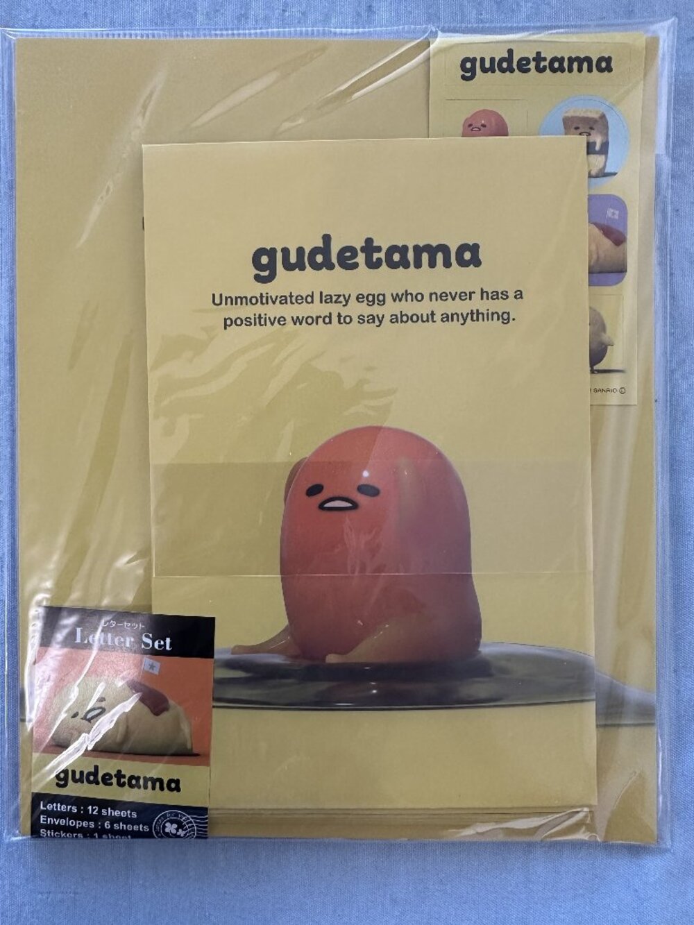 Sanrio Gudetama Letter Set
